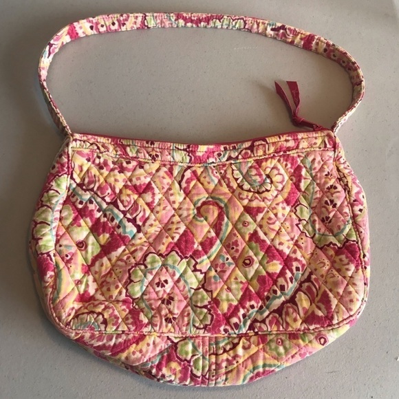 Vera Bradley 100% cotton Capri melon paisley bucket tote bag purse - Picture 3 of 8